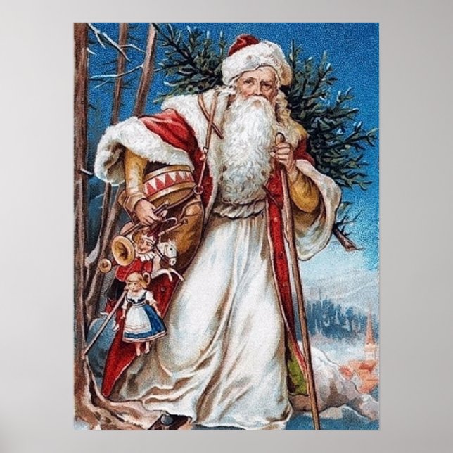 jultomten Santa Helgdag Poster (Framsidan)