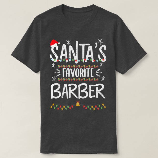 Jultomten Santax27s Favorite Barber T Shirt (Design framsida)