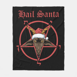 Jultomten Satanism Goat Satan Baphomet Fleecefilt