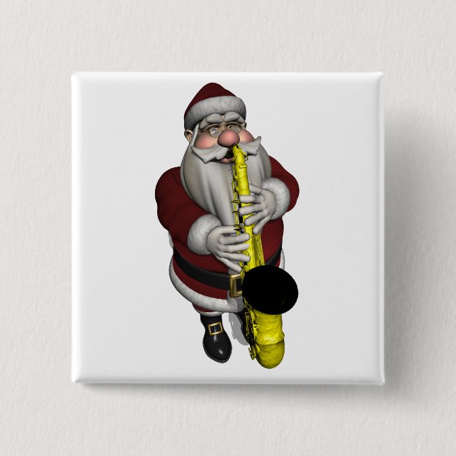 Jultomten Saxophone Player Knapp (Framsida)