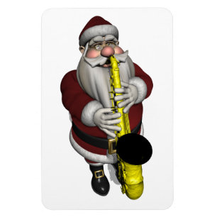 Jultomten Saxophone Player Magnet