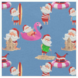 jultomten-semester på julstrand tyg