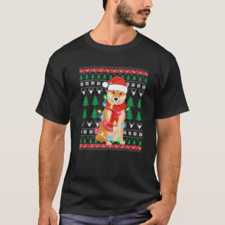 jultomten Shiba Inu Julafton Lighting Ugly jul T Shirt