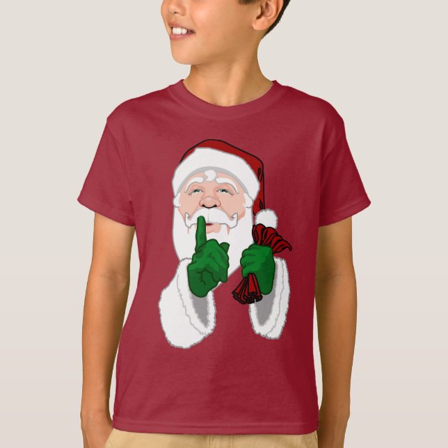 Jultomten Shirt Classic Roligt Kids Santa T-shirts (Framsida)