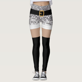 Jultomten Silver-glitter-lagarna Leggings