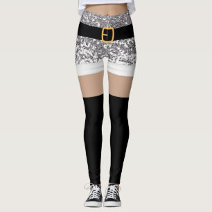 Jultomten Silver-glitter-lagarna Leggings