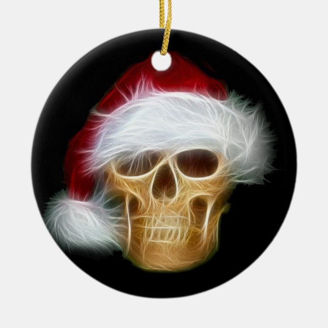 Jultomten skalle julgransprydnad keramik (Framsidan)