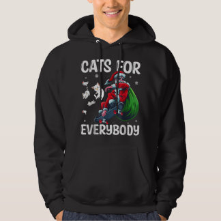 Jultomten Skateboarding Cats for All Funy Hoodie
