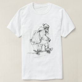 Jultomten Skateboarding med Presenter T Shirt