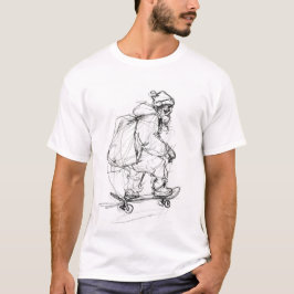 Jultomten Skateboarding med Presenter T Shirt