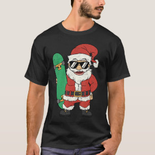 Jultomten Skateboarding Retro jul Julafton Fam T Shirt