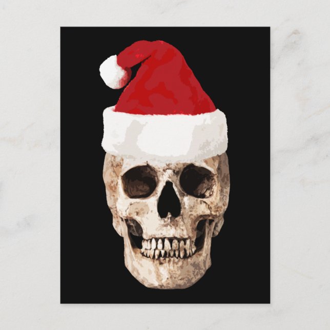 Jultomten Skull - julen är död Helg Vykort (Framsida)