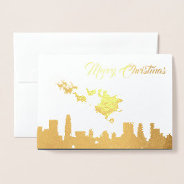 Jultomten Sleigh-jul Folierat Kort