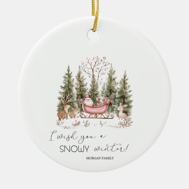 Jultomten,Sleigh,Presenter-juljul Julgransprydnad Keramik (Framsidan)