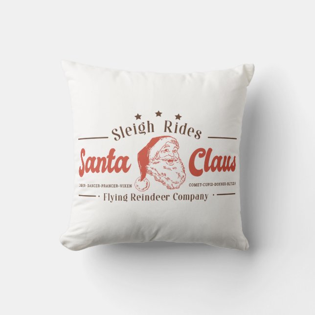 Jultomten Sleigh Rides-julsignatur Kudde (Framsida)
