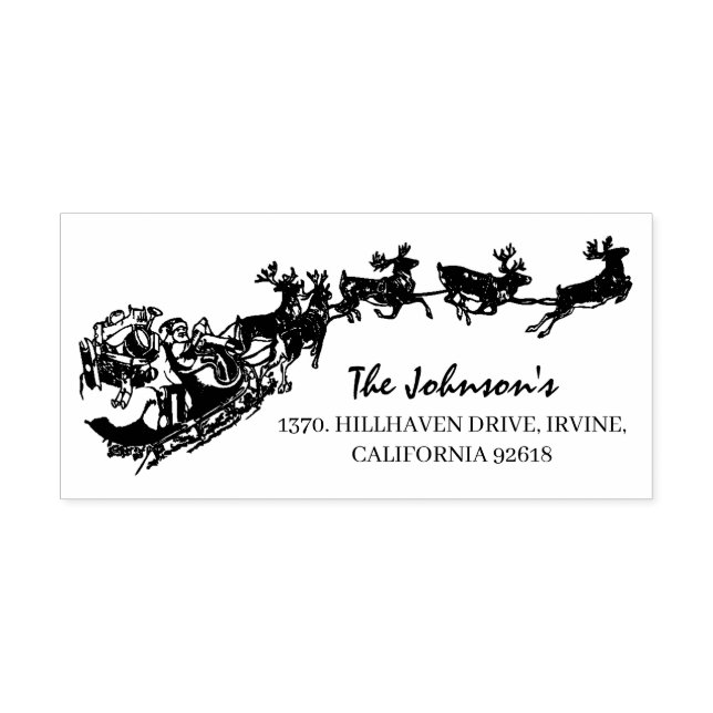 jultomten Sleigh Självfärgande Stämpel (Design)