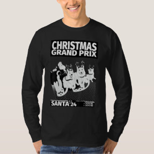 Jultomten Sleigh Tävla Retro Julafton Motor Sport T Shirt