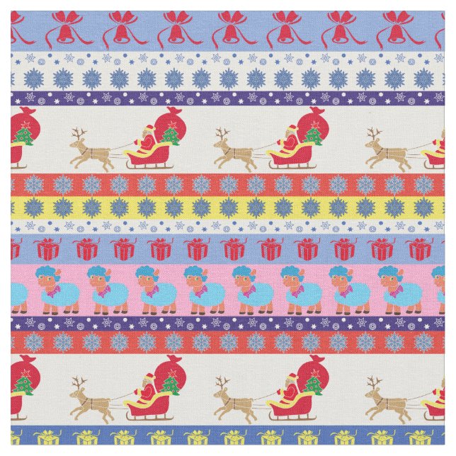 Jultomten sleigh tyg (Närbild)