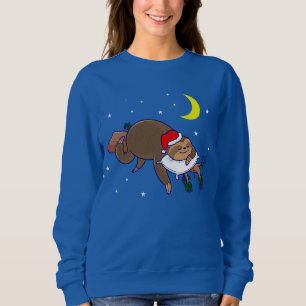 jultomten sloth christmas t shirt