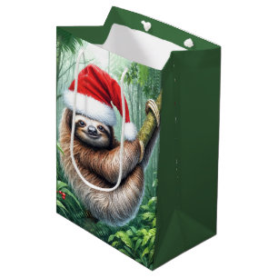 Jultomten Sloth in Rainforest