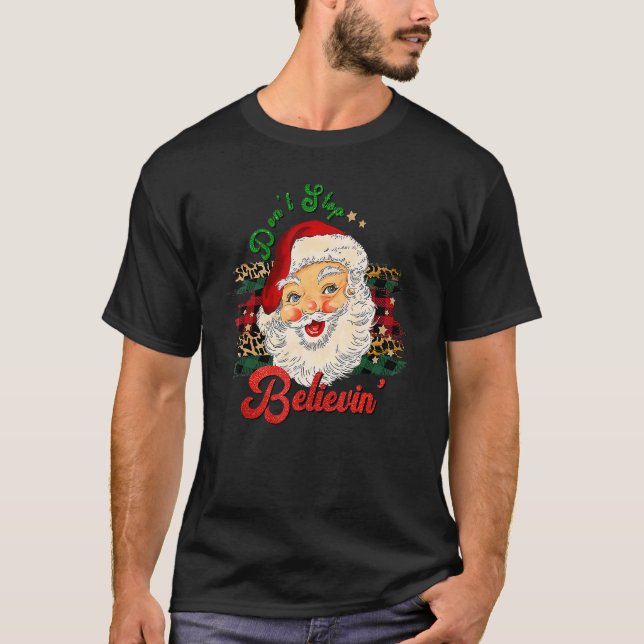Jultomten Sluta inte tro på jultomten P T Shirt (Framsida)