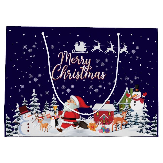 Jultomten, Snögubbe God jul Helgdag Mediu (Baksidan)