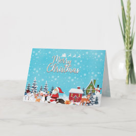 Jultomten, Snögubbe God jul-kort Kort
