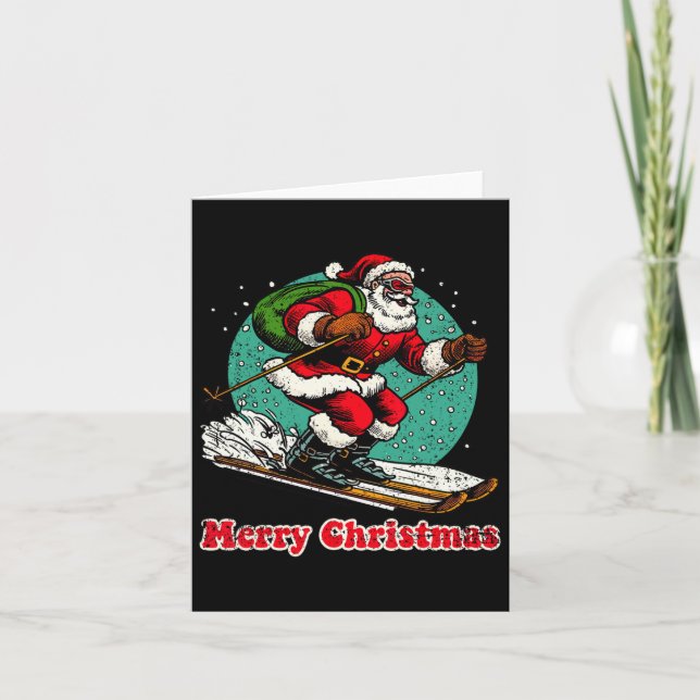 Jultomten Snowboarding God jul Winter Ho Kort (Framsida)