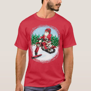 Jultomten Snowcycle Snowmobile Motorcle Biker C T Shirt