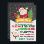 Jultomten Snowy jul Party Inbjudningar<br><div class="desc">Jultomten julfest med snöflingor och en natt himmel med snö. Underbar för alla Holidy-evenemang! Behöver hjälp med layouten,  bara skicka e-post till mig på tkatz@me.com</div>