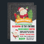 Jultomten Snowy jul Party Inbjudningar<br><div class="desc">Jultomten julfest med snöflingor och en natt himmel med snö. Underbar för alla Holidy-evenemang! Behöver hjälp med layouten,  bara skicka e-post till mig på tkatz@me.com</div>