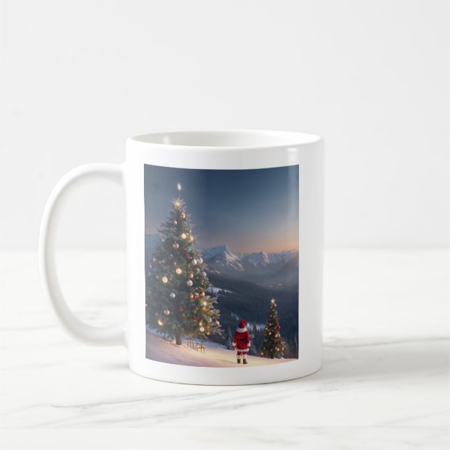 Jultomten Snowy Mountain Mugg | JULGRAN (Vänster)