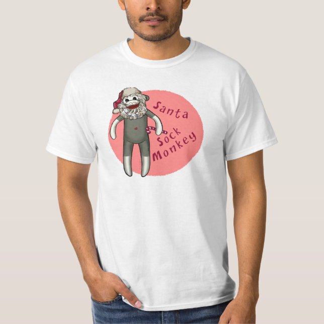 jultomten Sock monkey T Shirt (Framsida)
