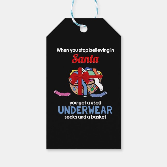 Jultomten Socks Underkläder julbarn Presentetikett (Framsidan)