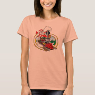 Jultomten som är kommande på dig ombord en t shirt