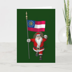 Jultomten som besöker delstaten Gober Helgkort
