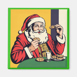 Jultomten som gillar en snack magnet