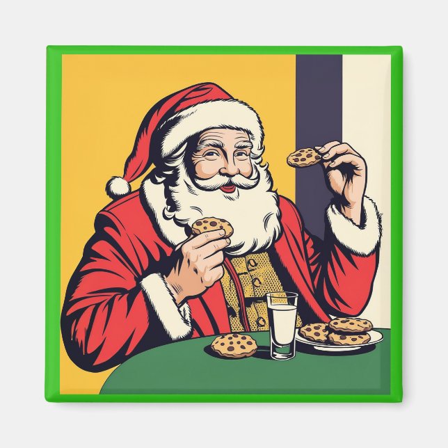 Jultomten som gillar en snack magnet (Framsidan)