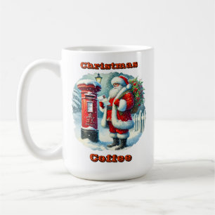 Jultomten som levererar Brev i en snö-ställning Kaffemugg