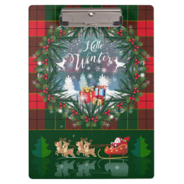 Jultomten som rider ett lår i renar.