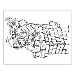 Jultomten som skorsten stämpel