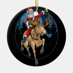 JULTOMTEN SOM TILLHANDAHÅLLER EN KRISTMASÅTERINDER JULGRANSPRYDNAD KERAMIK
