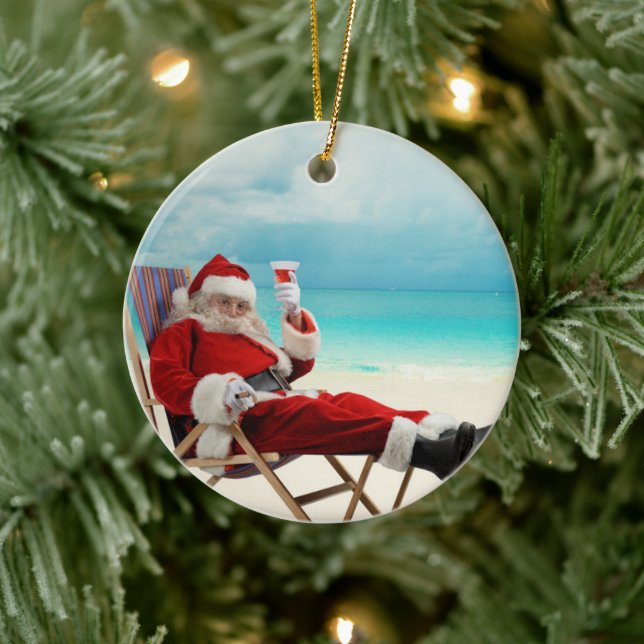 Jultomten sommar julgransprydnad keramik (Träd)