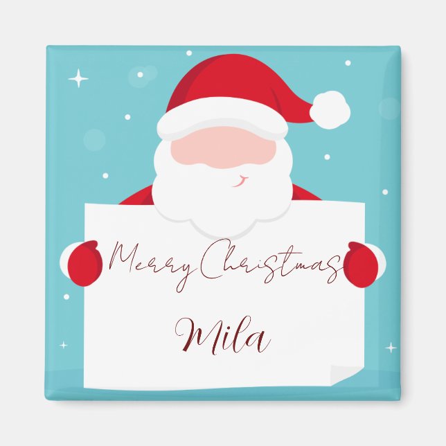 Jultomten, söt jul magnet (Framsidan)