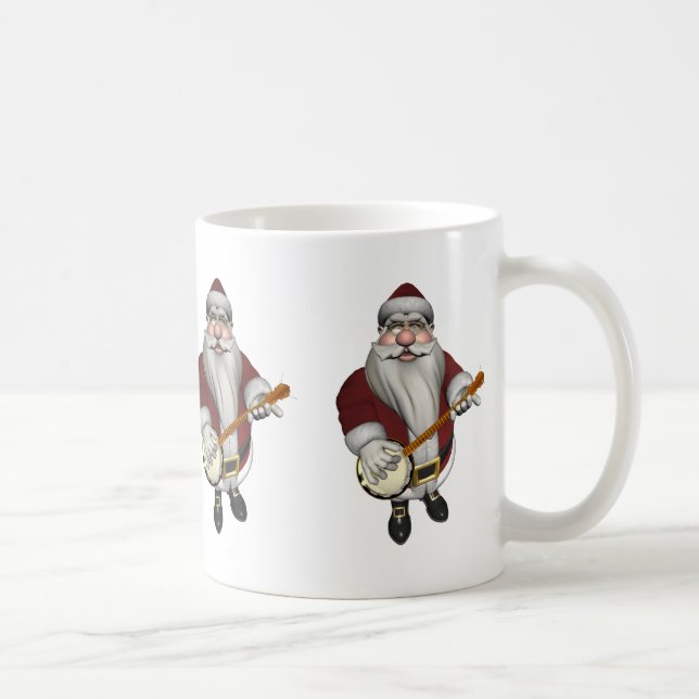 Jultomten Spela Banjo Kaffemugg (Höger)