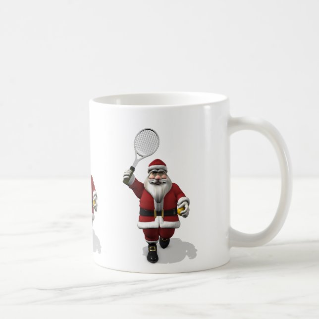 Jultomten Spela tennis Kaffemugg (Höger)