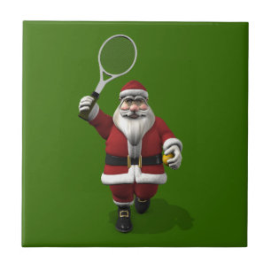 Jultomten Spela tennis Kakelplatta
