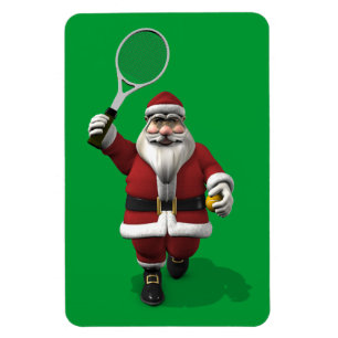 Jultomten Spela tennis Magnet