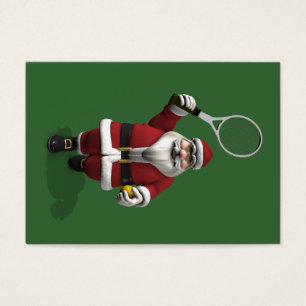 Jultomten Spela tennis Visitkort