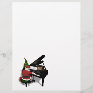 Jultomten Spelande Piano
